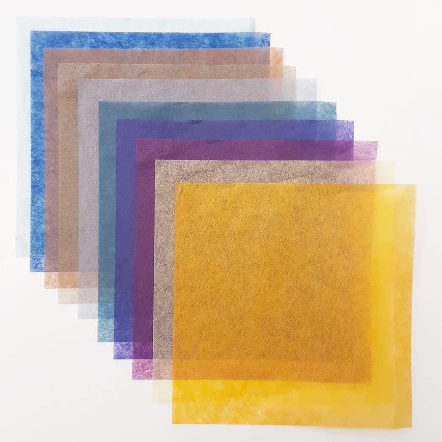 Amazon.co.jp: 宝林堂 極薄染和紙セット 20色×2枚入 15cm×15cm | 色