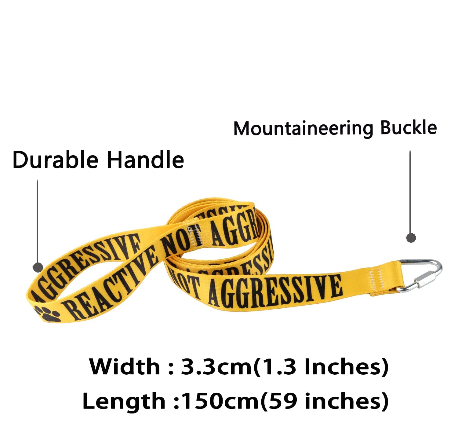 Hundeleine Mit Aufdruck Reactive Not Aggressive – Lustiges Trainingsequipment Für Reaktive Hunde