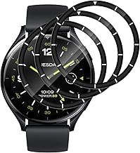 Aerku Screen Protector for Xiaomi Watch 2, 9H Full Screen Coverage HD High Sensitivity Scratch Resistant Tempered Glass [3 Pieces]