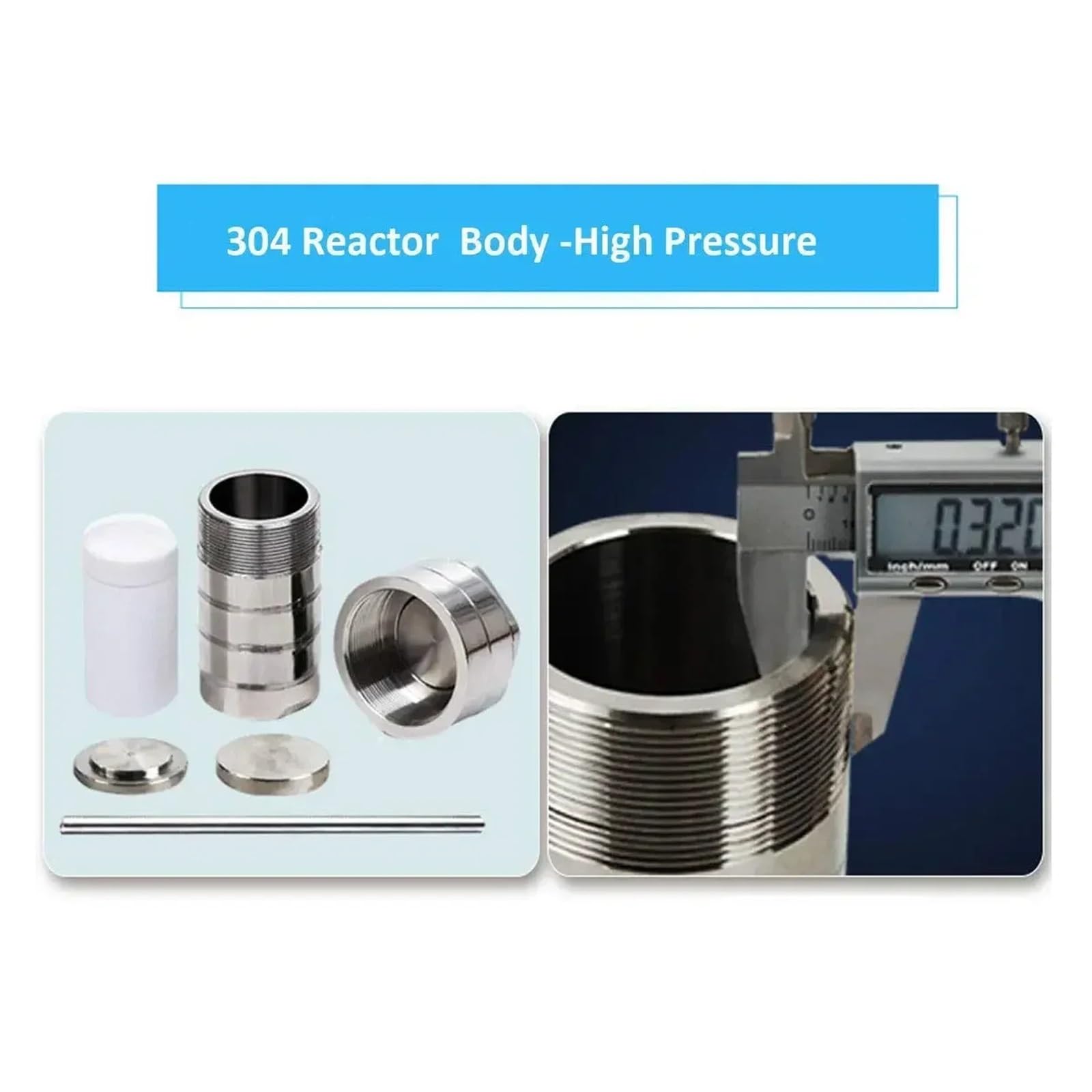 Reactor de síntesis hidrotermal, Reactor Autoclave de síntesis hidrotermal de 25ml, tanque de digestión hidrotermal de alta presión de acero 3Mpa 304,Autoclave