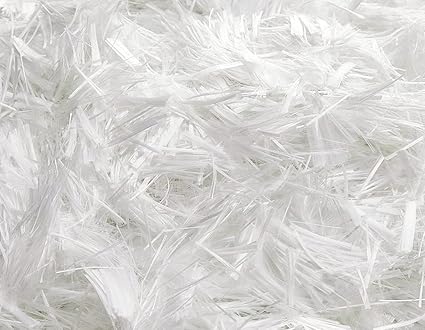 2.2 LB Fiberglass for Concrete Cement Fiber Additive, Mortar Anti Seepage Fiber Reinforcement Glass Fiber for Building Wall Garden Crack Resistant White Concrete Mixture,3/4