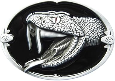 snake head belt buckle metal
