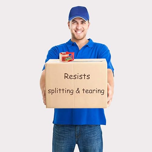 Miniatura 6 de Cinta de embalaje con dispensador, 12 rollos de cinta de envío transparente, 2 pulgadas x 32.8 yardas, núcleo de 1.5 pulgadas, diseñada para