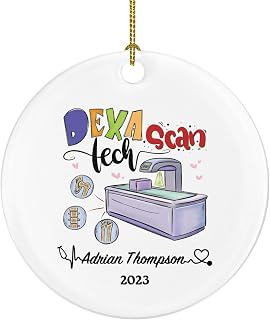 Dexa Scan Tech Ornament, Bone Density Gift, Custom Name, Radiologic Tech, Health Worker Keepsake