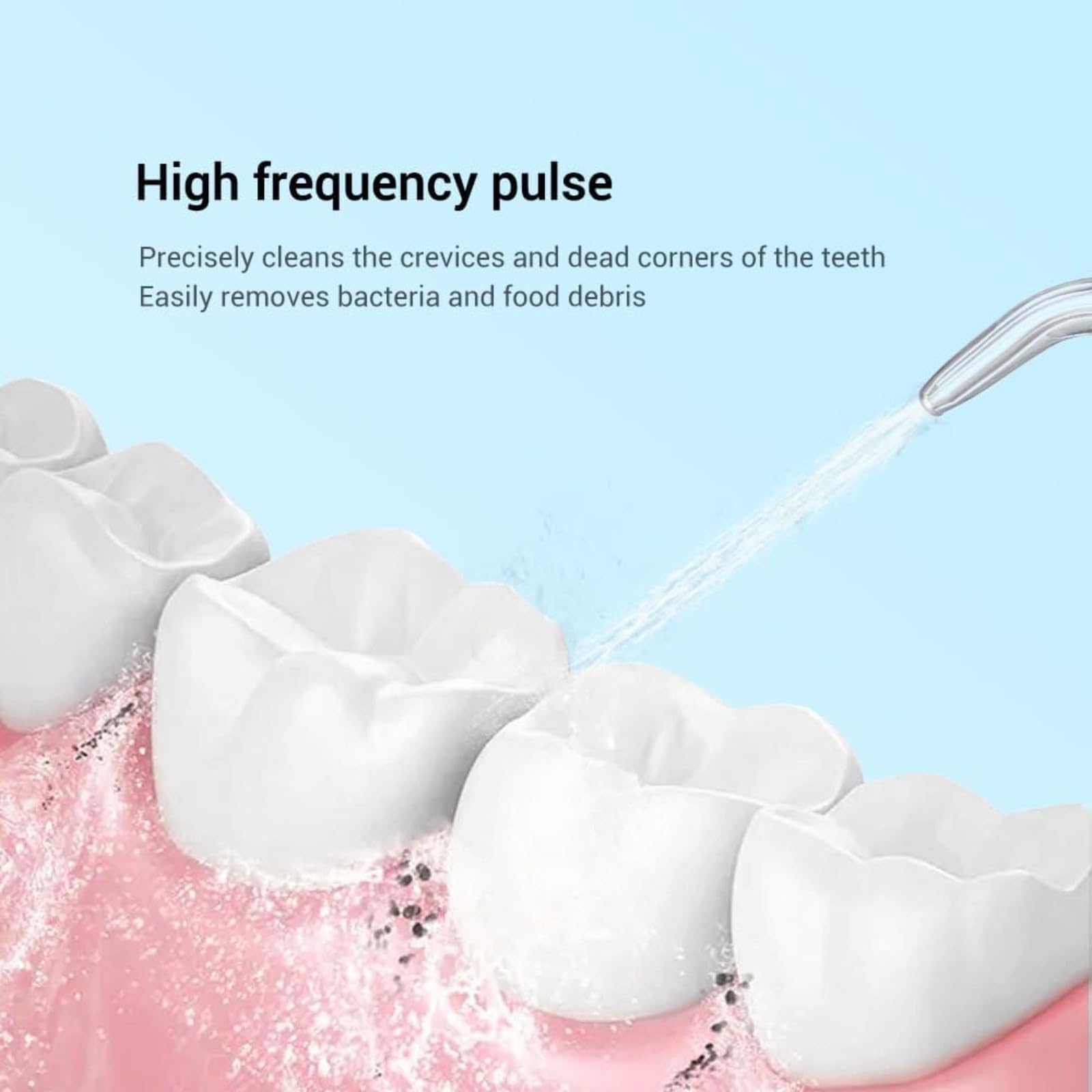 Cortelec Irrigador Bucal Con LED Inteligente,Irrigador Dental Portátil,6 Modos,Depósito Extraíble,IPX7 Impermeable,Limpiador Bucal Recargable Para Ortodoncia Y Dientes Sensibles (Negro)