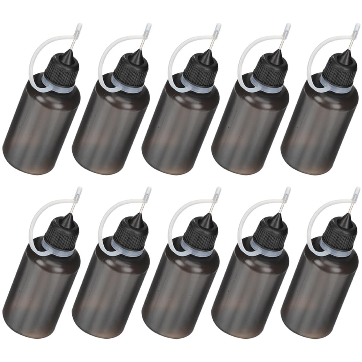 FRCOLOR 5 Sätze Ölflasche Mit Scharfem Mund Nadelspitzen-kleberflasche Quetschflasche Mit Flaschen Zum Auftragen Von Klebstoff Trinkflasche Nadelöler Sport Black 10 Stück * 5