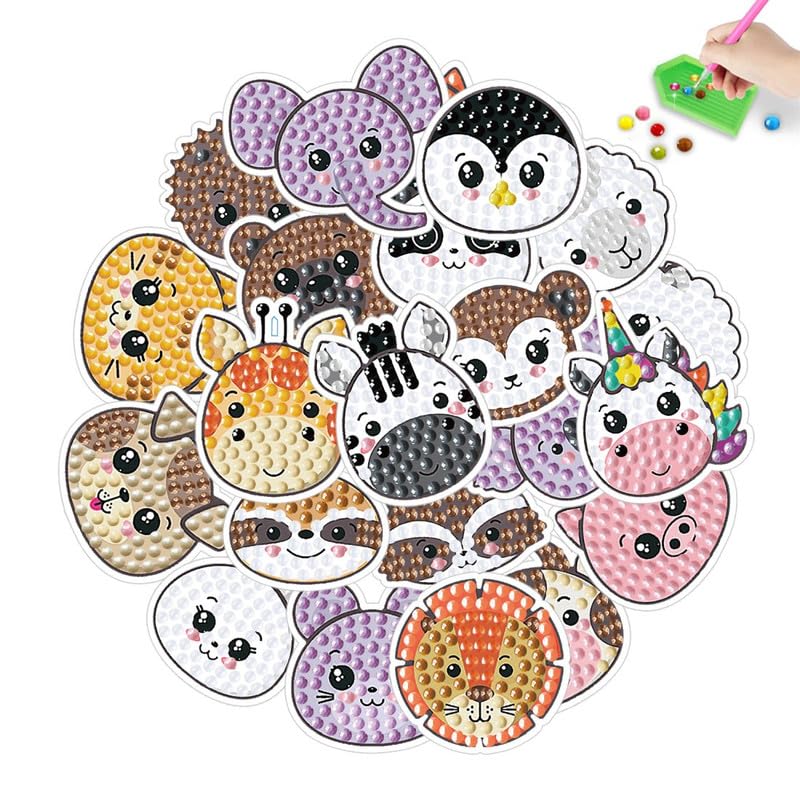 Amazon.co.jp: Yartmixsカワイダイヤモンドの絵画ステッカー、24