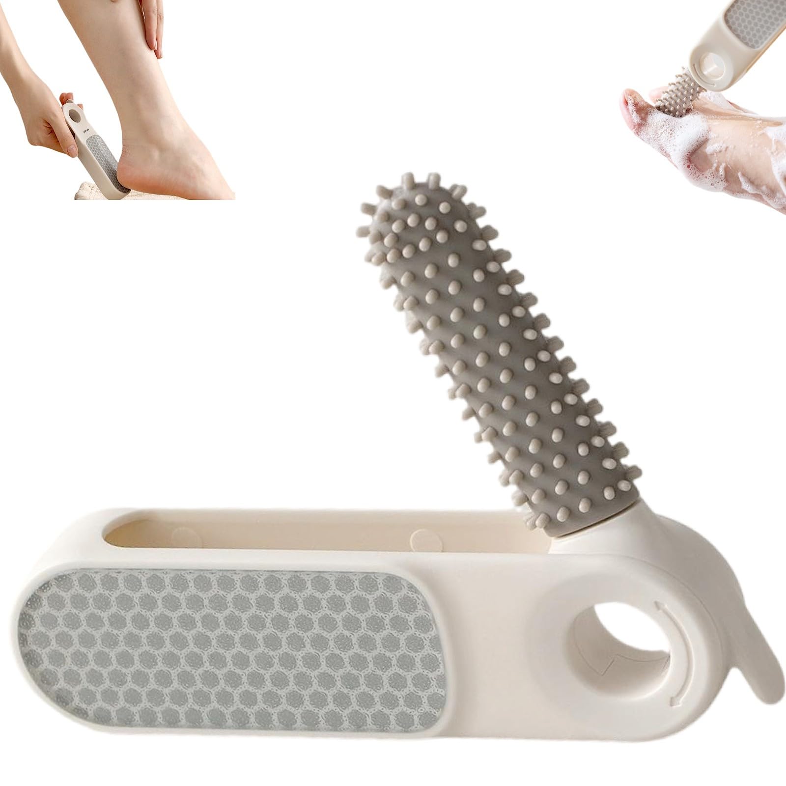 2-in-1 Foldable Nano Glass Foot File Exfoliator Toe Gap Cleaner
