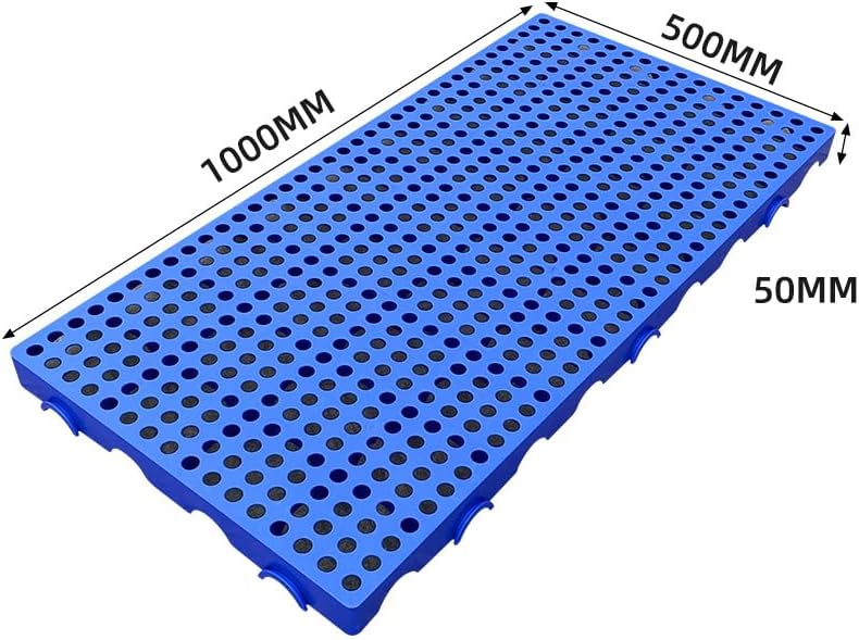 Lightweight Plastic Pallets for Safe Storage and Nestable Shipping, Ideal for Supermarkets and Garages, 60x30x3cm, 1-Pack