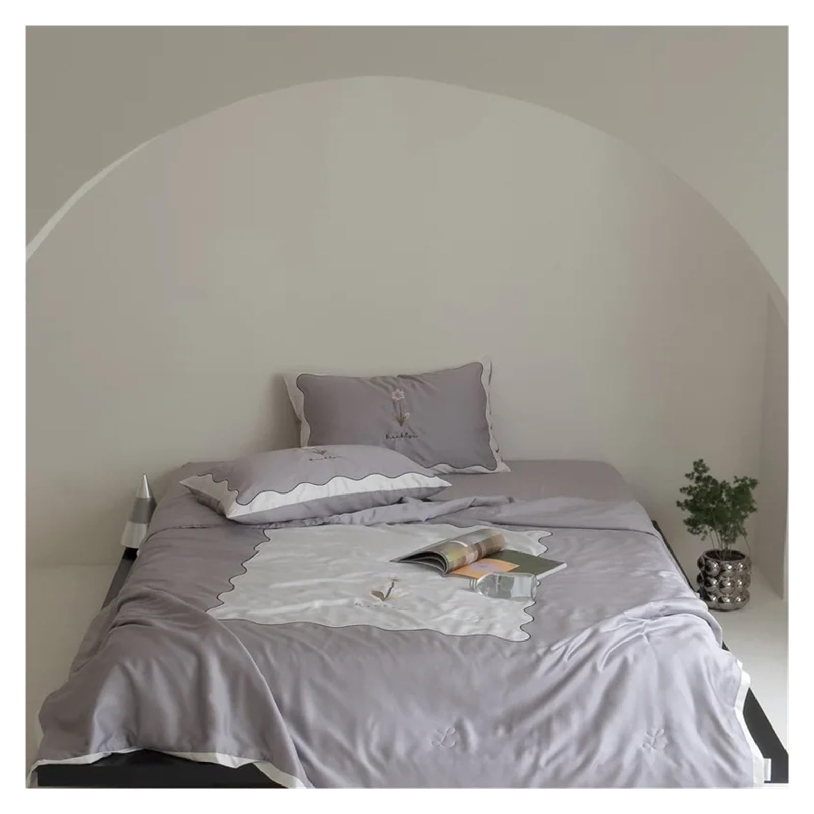 Sbcgfy G Duvet Cover Sets, Summer Duvet Cover Silk Embroidery Quilt Summer Quilt,-200Cmx230cm