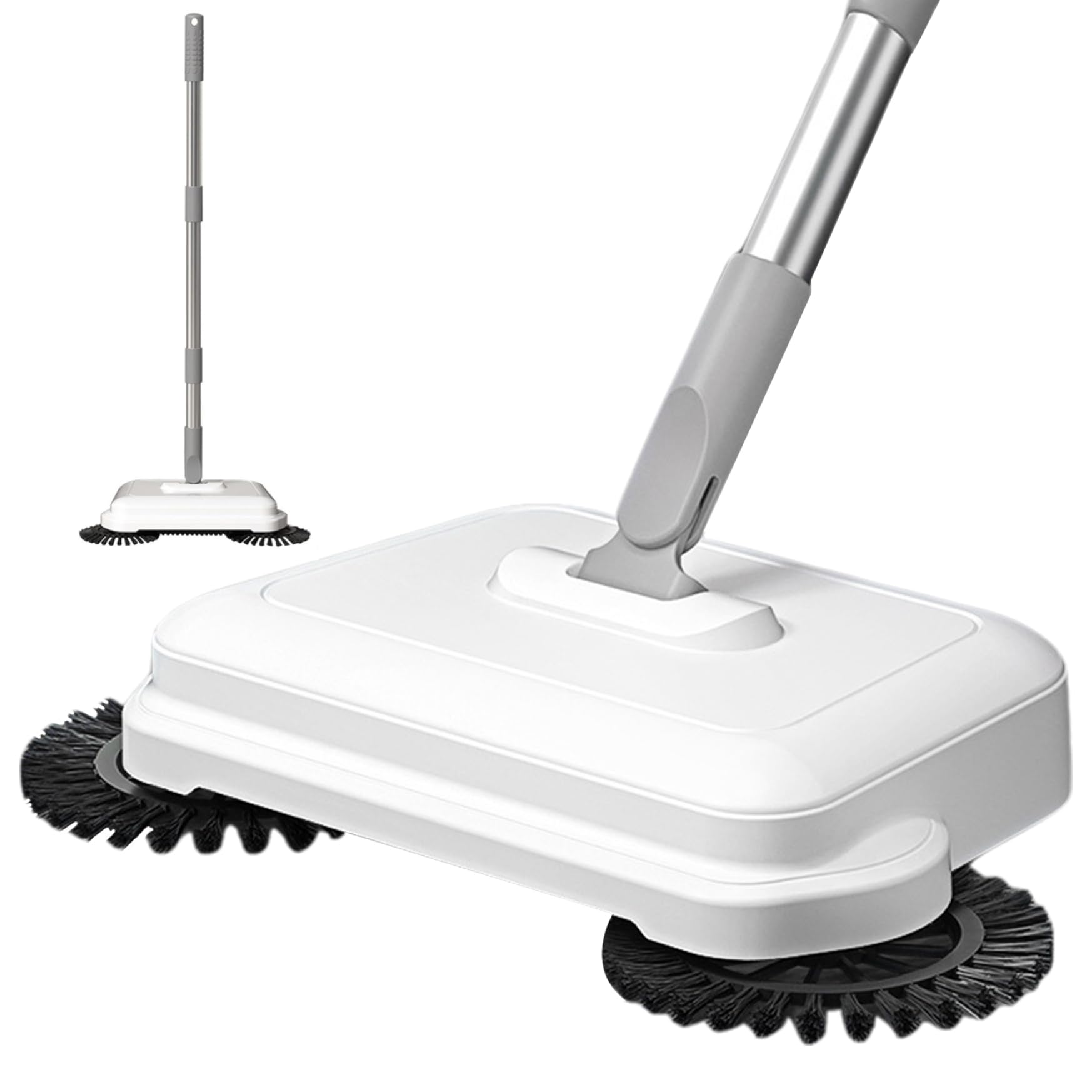Fußbodenkehrmaschine, 360 ° rotierende Handschubkehrmaschine, hocheffiziente Teppich -Kehrmaschine mit langem Griff, hängende manuelle Vakuum -Kehrmaschine für Home Office