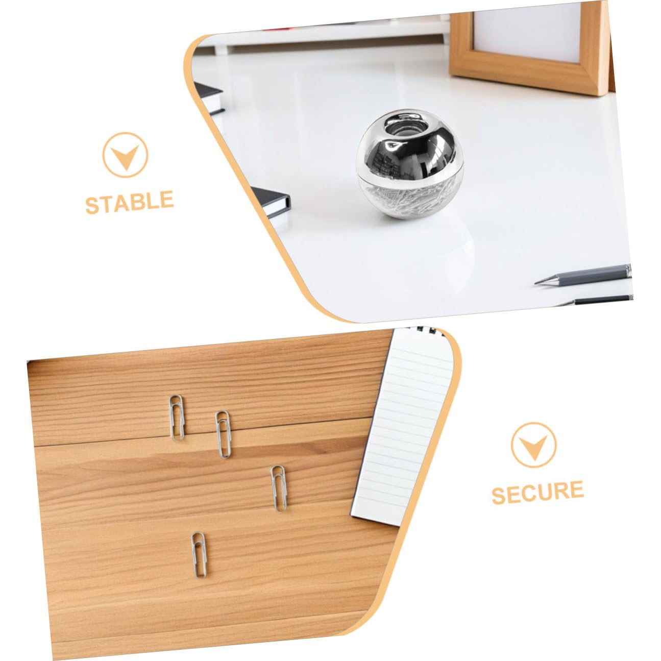 SHINEOFI Graffette Metalliche Decorative in Metallo 2 Set Scatola Magnetica Argento per Uso Personale e Regalo Ufficio e Scuola Accessori per Documenti e Progetti Creativi