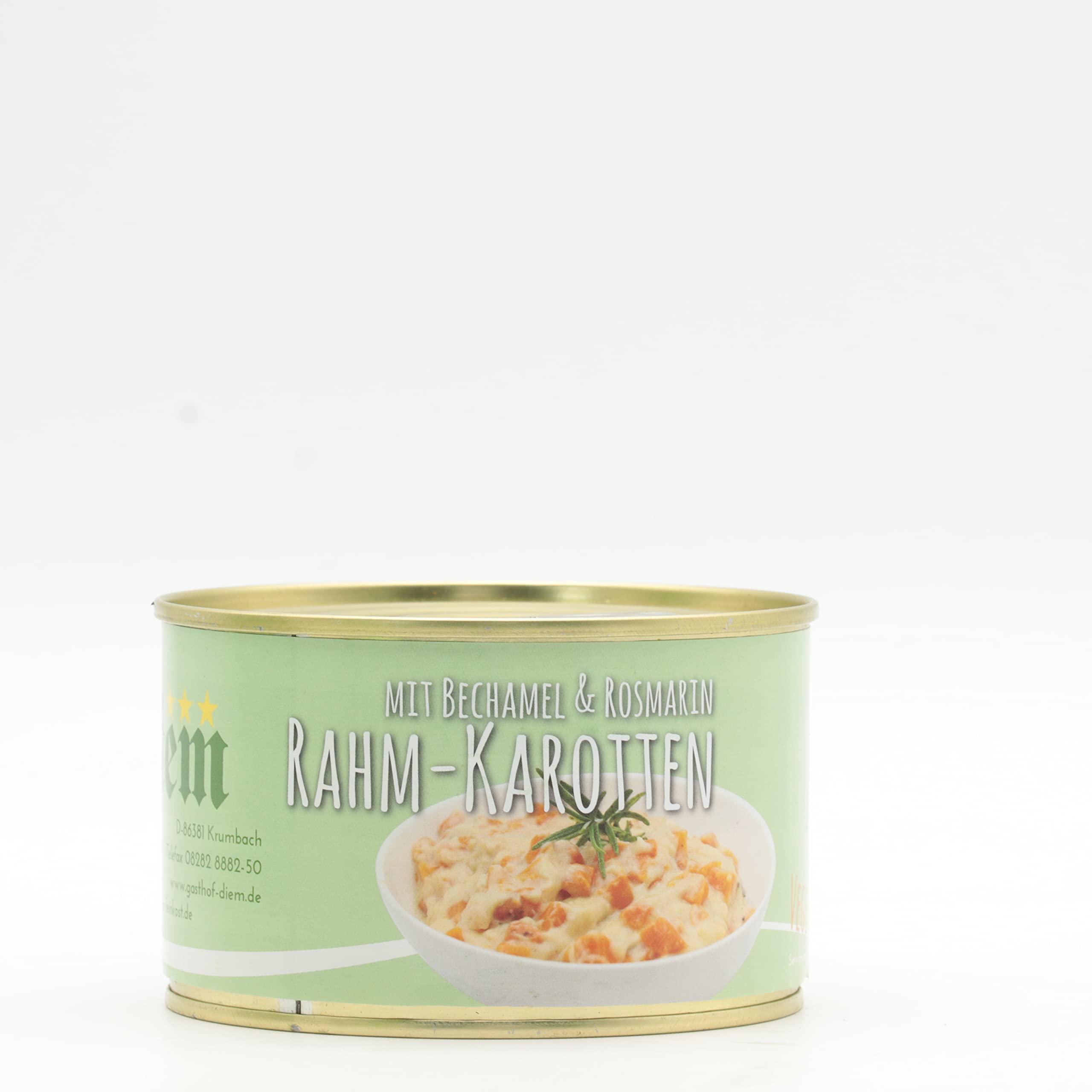Diem - Festessen - Geschenkset - In der Konserve - 2x Rinderbraten 400g, 2x Semmelknödel 400g (270g Abtropfgewicht),1x Rahmkarotten 400g, 2x Spargelcremesuppe 400g