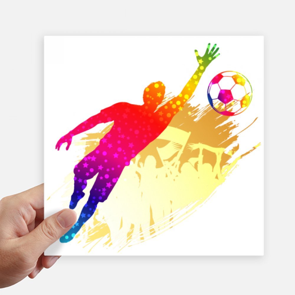 Pegatinas cuadradas de fútbol DIYthinker vinilos de 20cm para pared portátil y moto