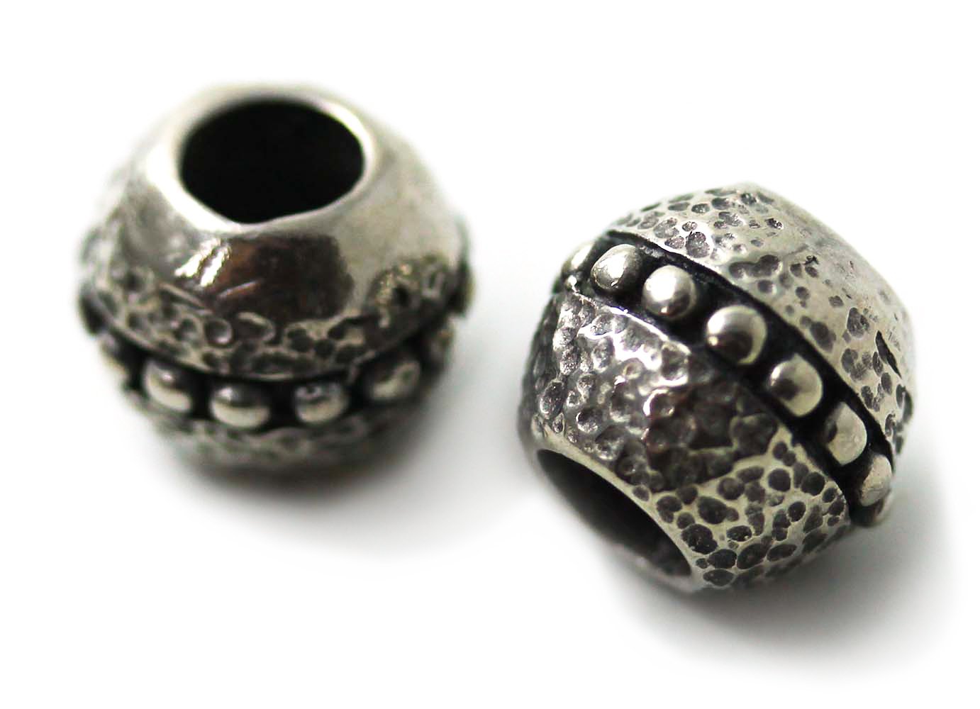 LynnAround Pewter Norse Viking Celtic Beard Beads Rings, Dwarven Dreadlock Pirate Medieval Hair Beads, Pagan Jewelry