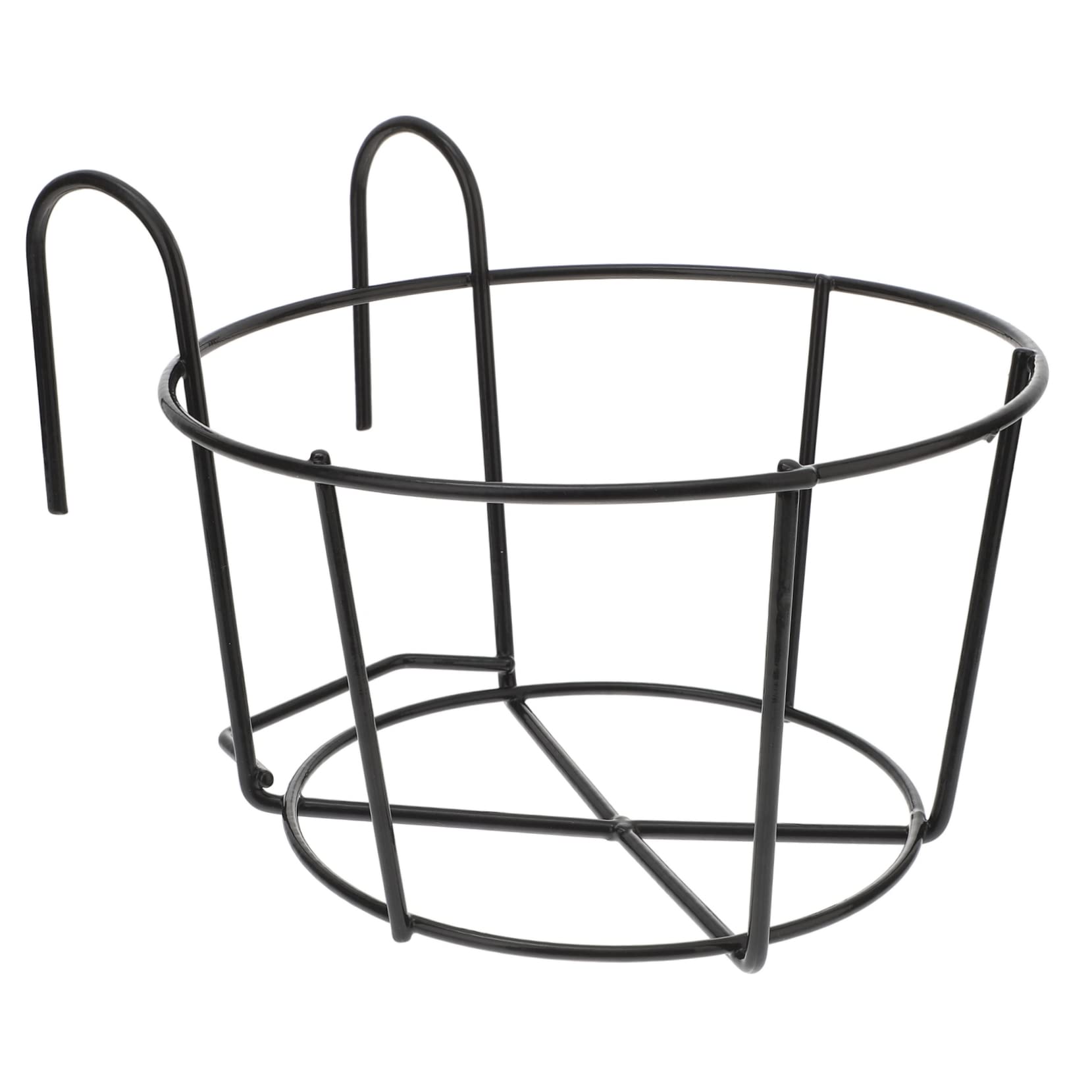 VICASKY Railing Planter Holder Flowerpot Stand Hanging Hooks Plant Hanger for Balcony Garden (Dark)