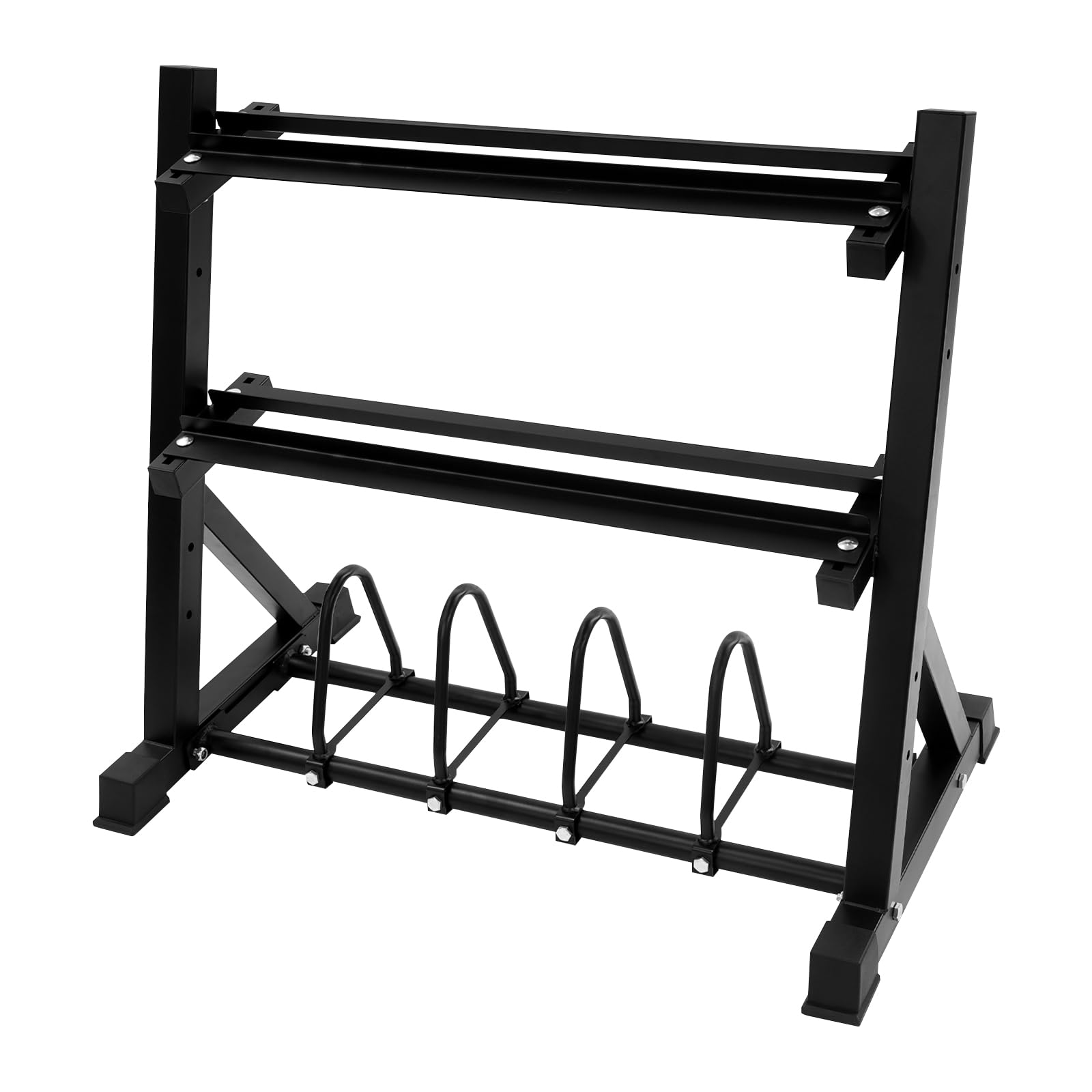 Soporte de mancuernas de 3 niveles, estante de almacenamiento para mancuernas Max 300 kg