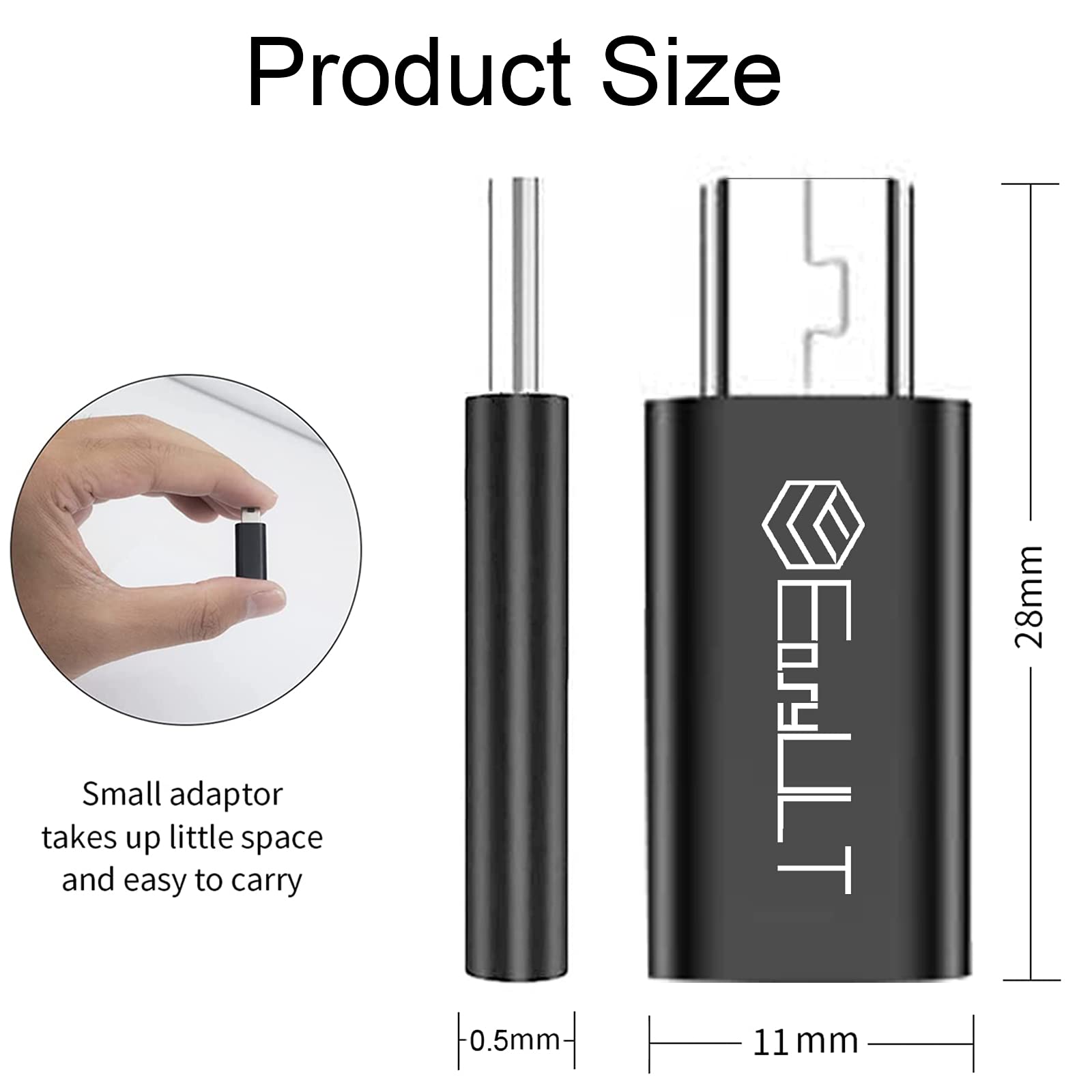 EasyULT USB C naar Mini USB 2.0 (2 stuks), type