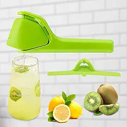 Novo espremedor de limão manual multifuncional - espremedor de cítricos portátil para uso doméstico, espremedor de limão e extrator de suco de frutas, fácil de usar e eficiente - verde