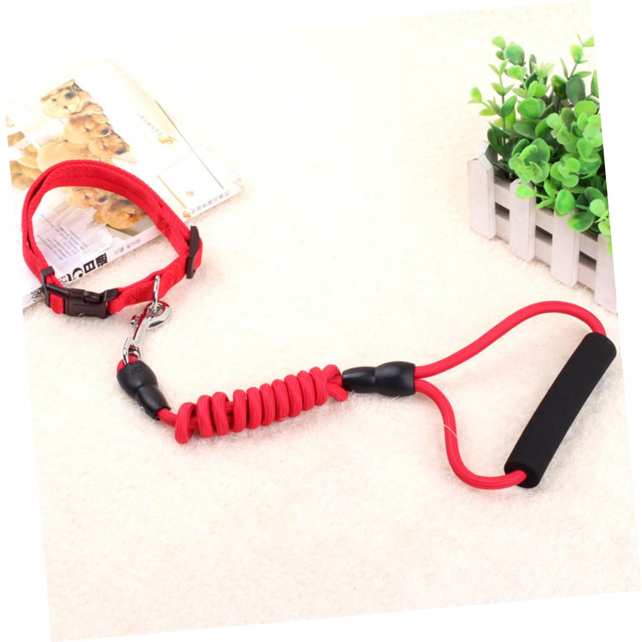 VANZACK 6 Pcs Dog Harnesses with 8mm Harness Leash 120cm Comfortable Handle for Small to Medium