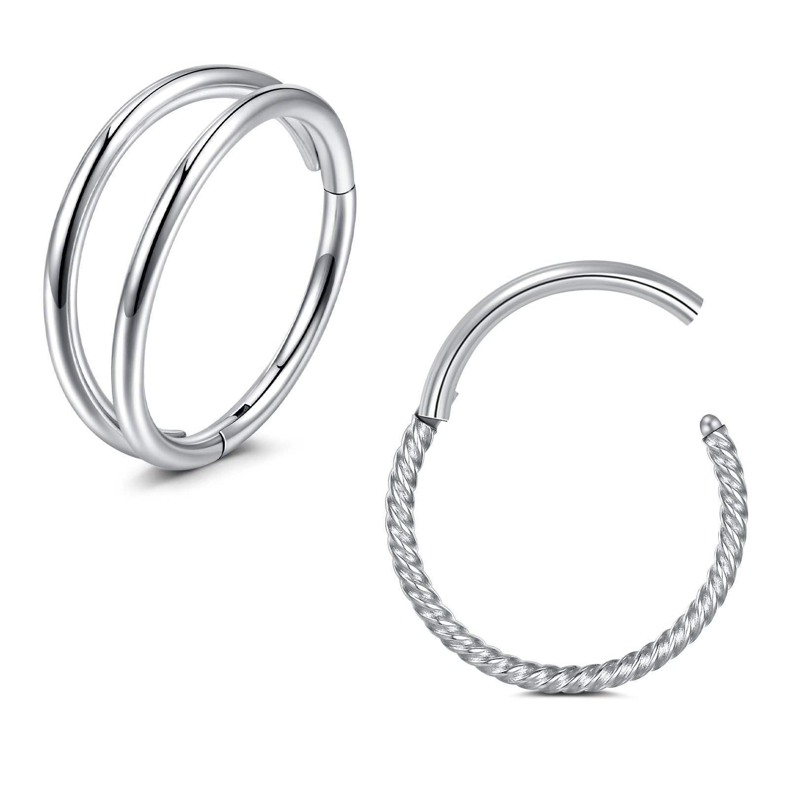 Briana WilliamsPiercing Nariz Aro Septum Acero Quirurgico 18g 20g Pendientes Helix Oreja Anillos para Labios