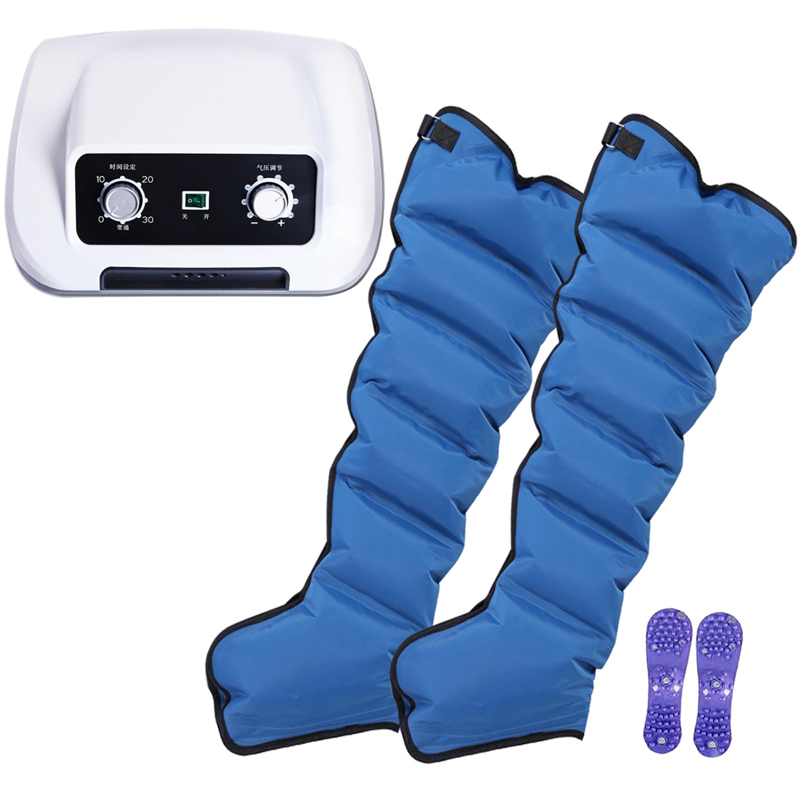 Genérico Masajeador de Compresión de Aire Ajustable, Azul, 2 piernas