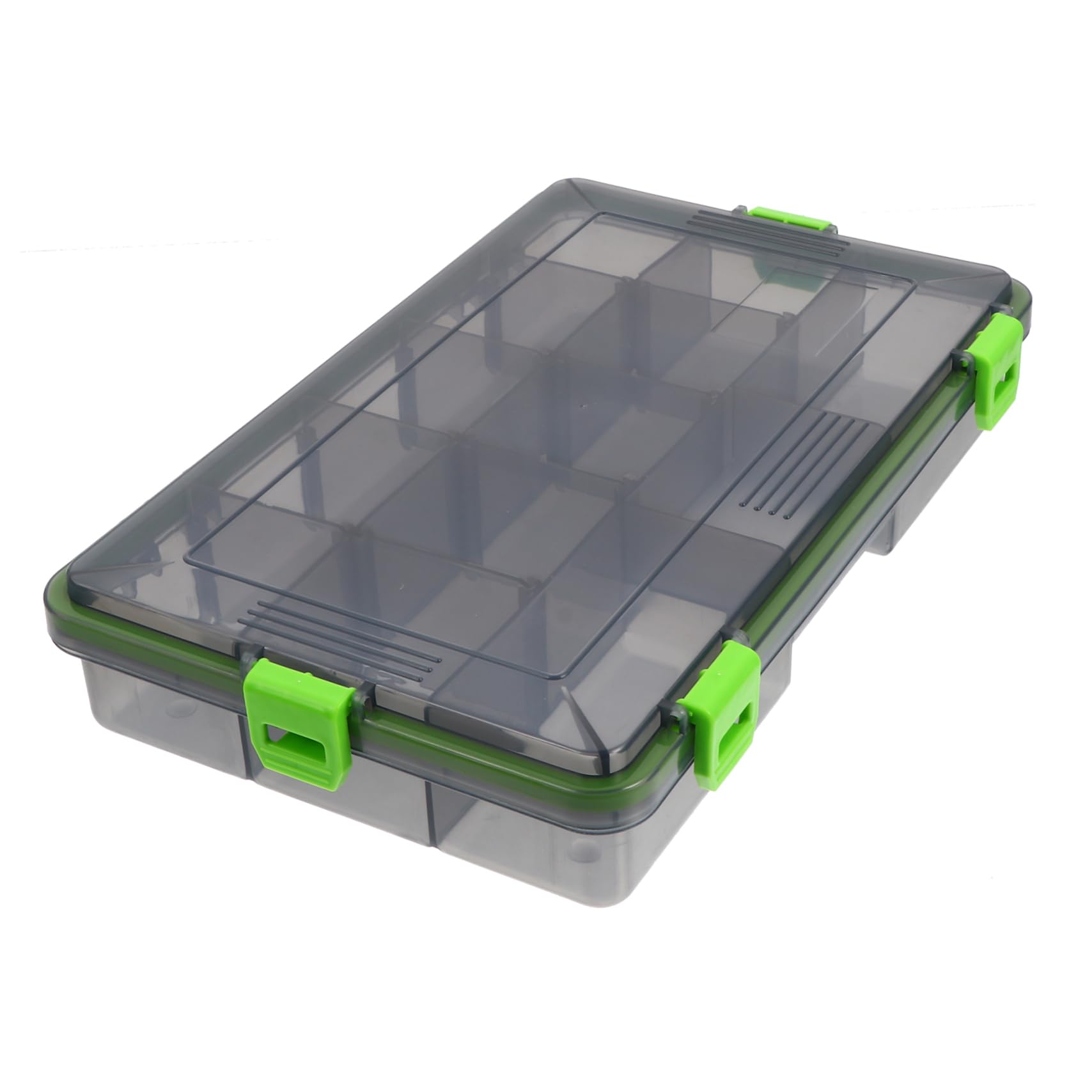 Mikinona Fishing Tackle Storage Box Clip Tool Organizer with Dividers Durable Fishing Gear Case for Baits and Accessories Design