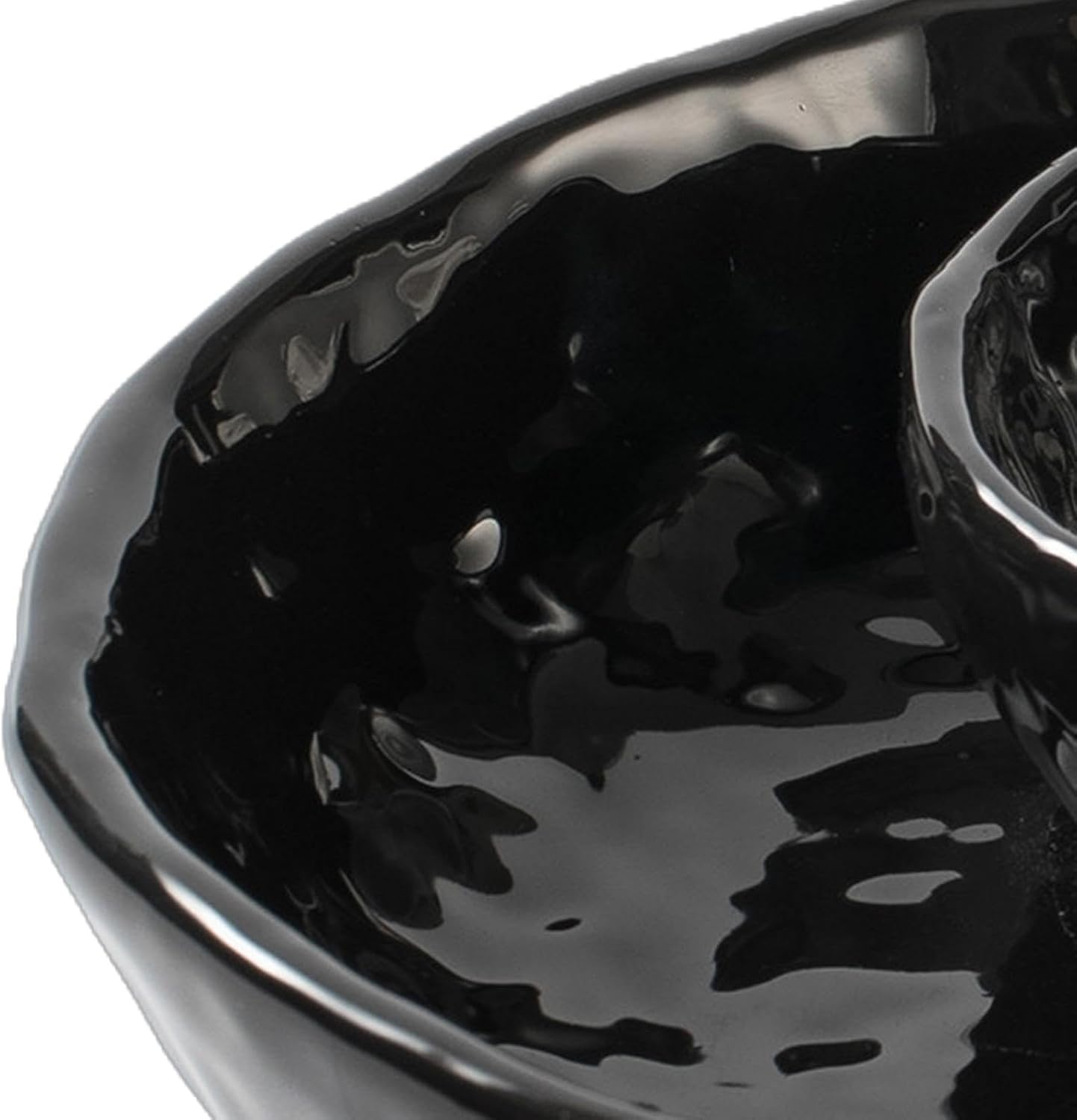 Dipping Bowls, Halloween Double Layer Ceramic Skull, Spooky Gothic Dish
