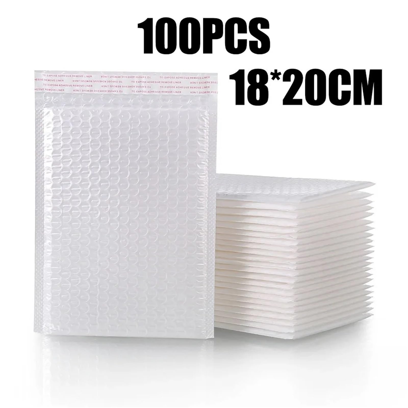 piccola borsa per la spedizione Buste imbottite bianche con bolle d'aria for imballaggio autosigillanti(C-100PCS)