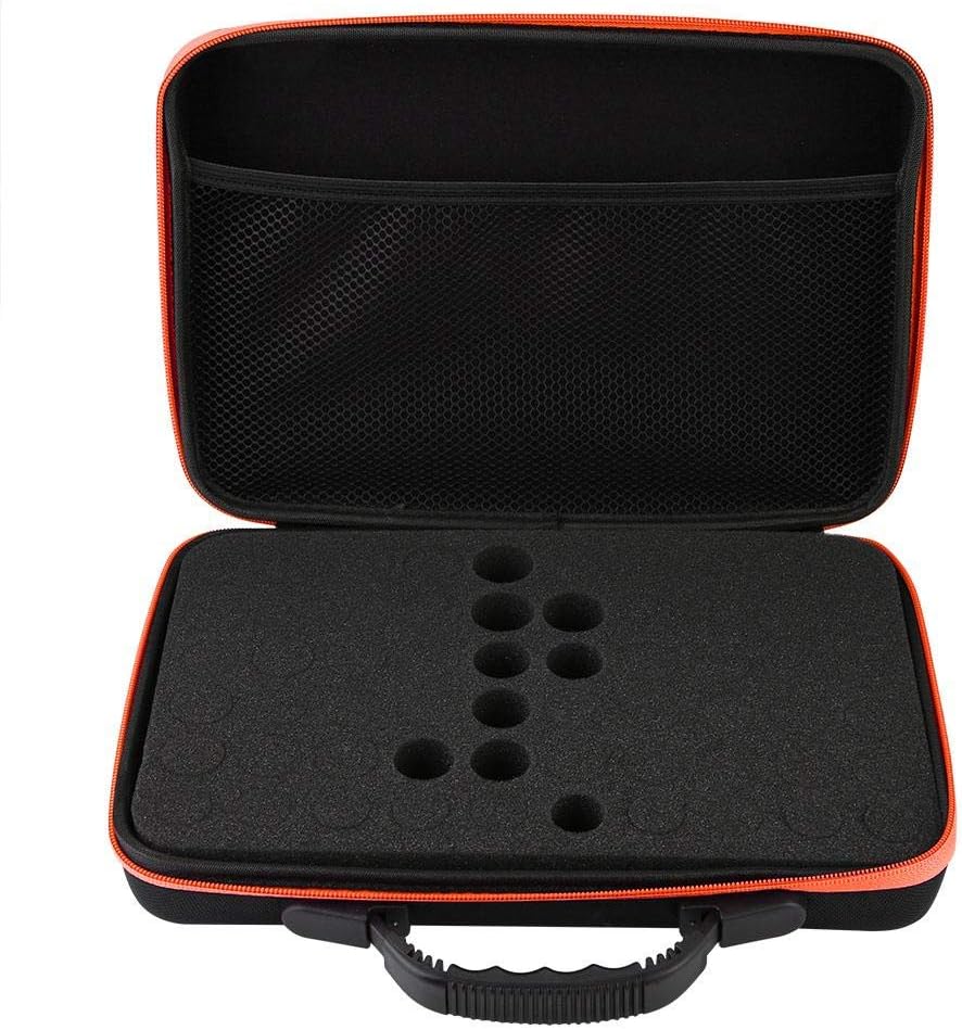 Essential Oil Box, 60 Grids Bottles Oils Carrying Case Hard Shell EVA Roller Bottle Organizer for 5ml,15ml,10ml Bottles(red)