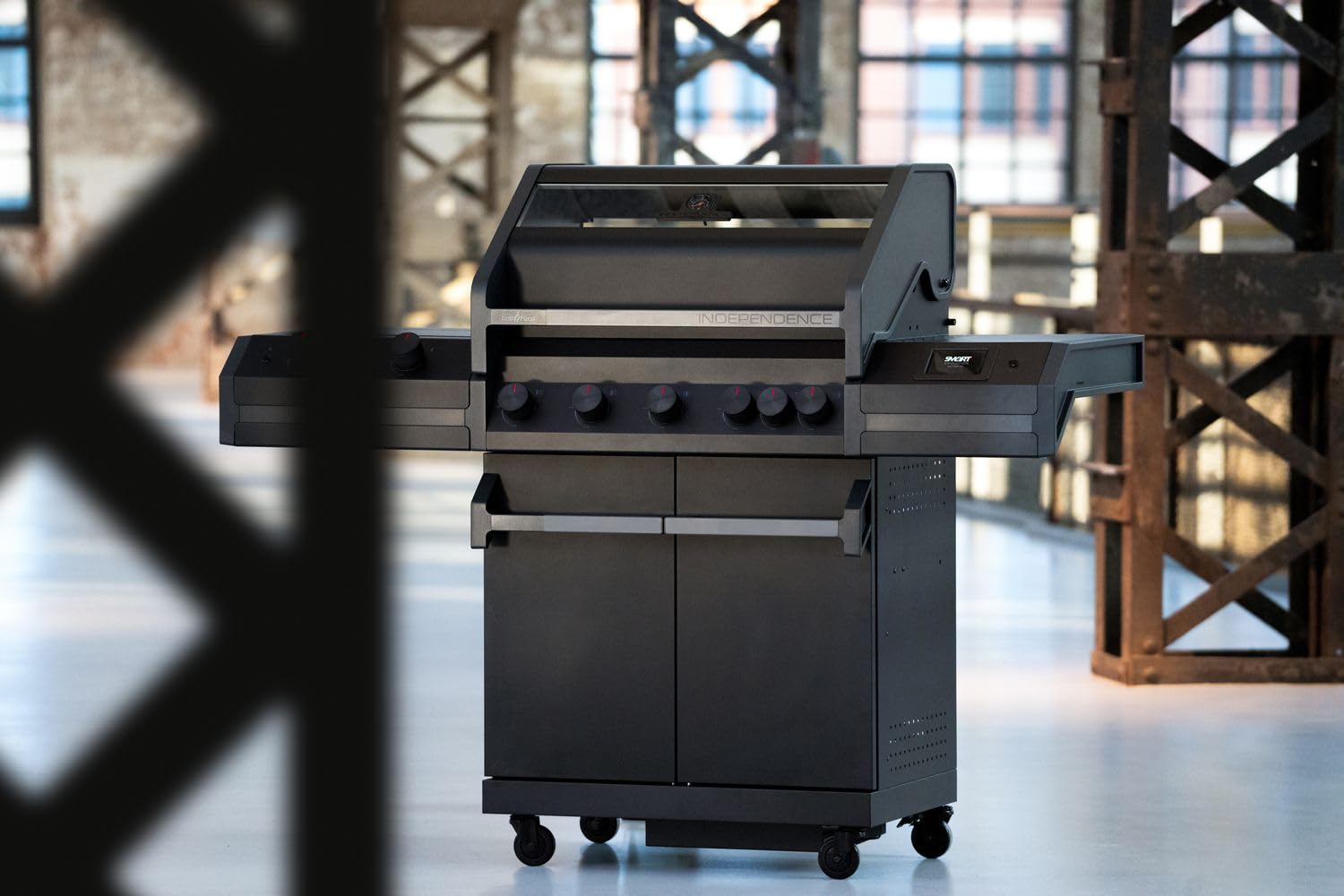 Grillfürst Independence P530G Smart Grill - mit WLAN-Modul, XXL Infrarotbrenner, Heckbrenner und Gusseisenrosten