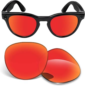 1.5MM Replacement Lenses Compatible With Ray-Ban Meta Headliner RW4009F 51mm Smart Sunglasses