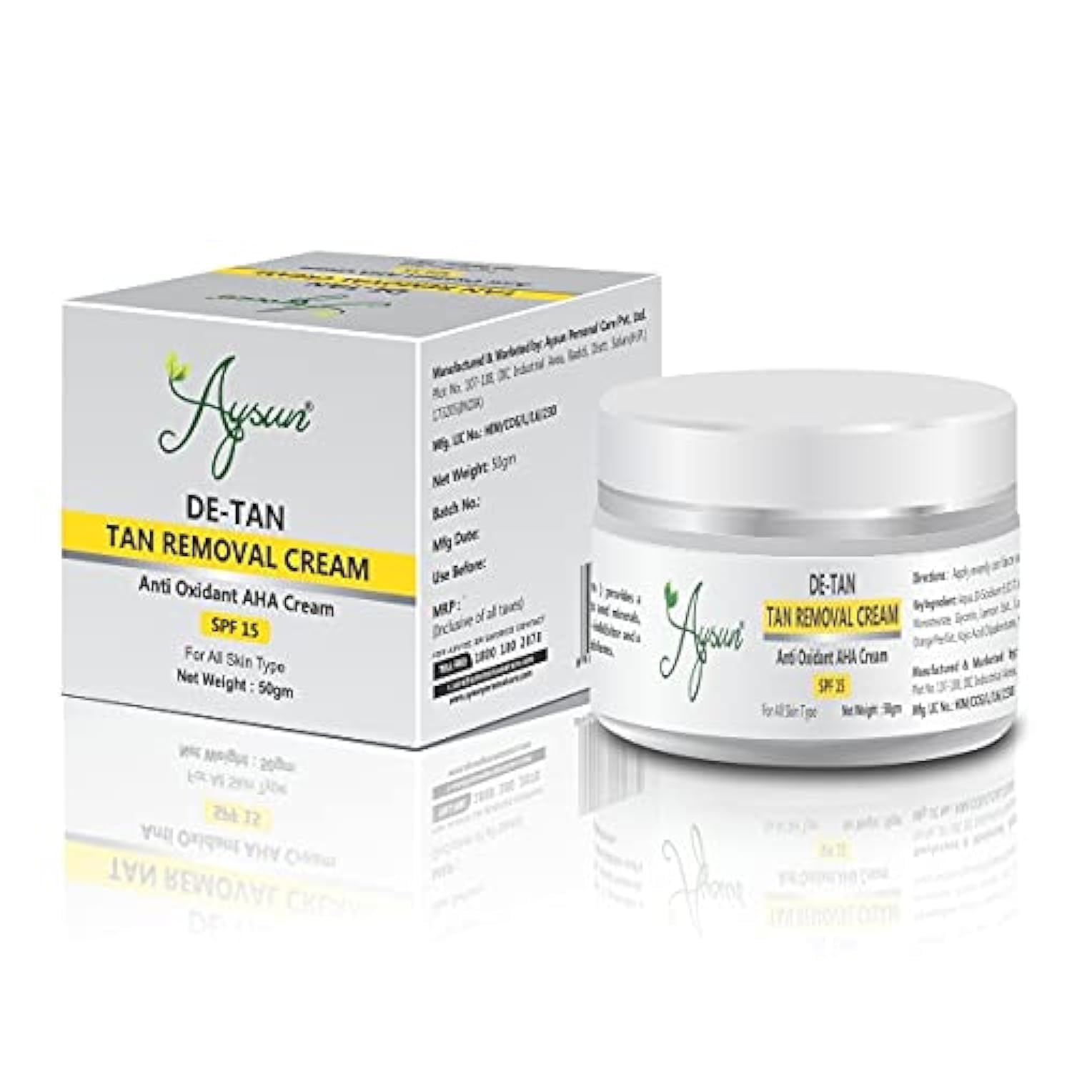 Aysun De-Tan Tan Removal Cream Combo Pack of 2 Aysun De-Tan Tan Removal Cream Combo Pack of 2