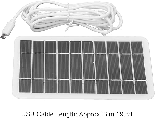 Miniatura 8 de Panel solar USB, cargadores solares portátiles de 2 W, polisilicio de 5 V de baja potencia para aparatos eléctricos cargador solar con cable USB de