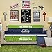 Pegasus Home Fashions NFL Seattle Seahawks Sofa Couch Reversible Furniture Protector with Elastic Straps, 75-inches by 110-inches