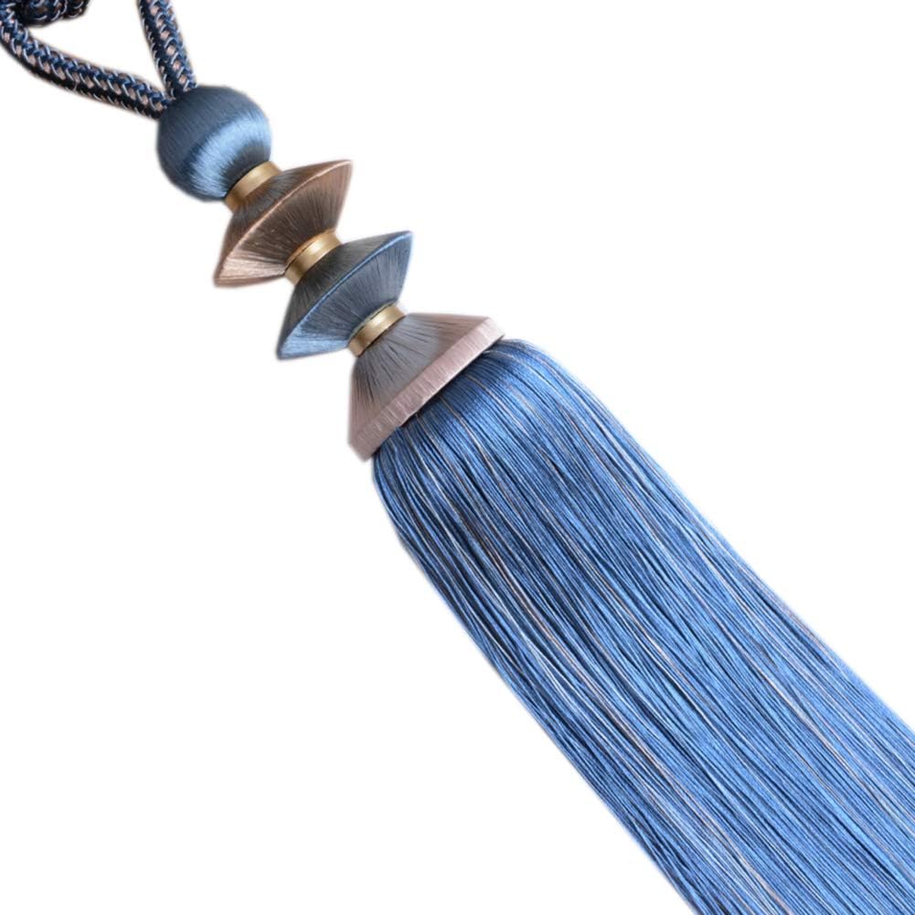 One Pair Decorative Tassels Curtain Tiebacks Rope Tassel Curtain Buckle Holdbacks (Purple)