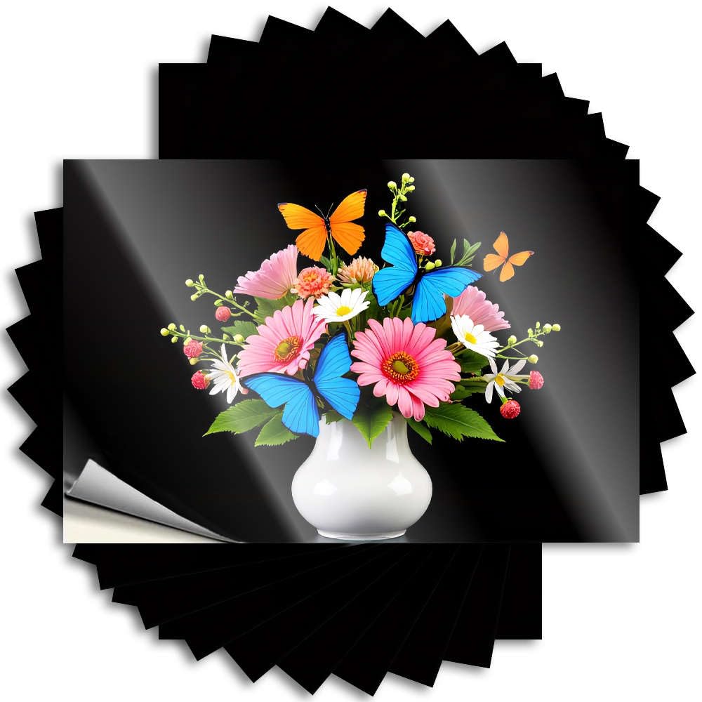 Bedroom Decor for Men Bumper - Unique Motorcross Door Flowers in A Vase with Butterflies(12X18CM)