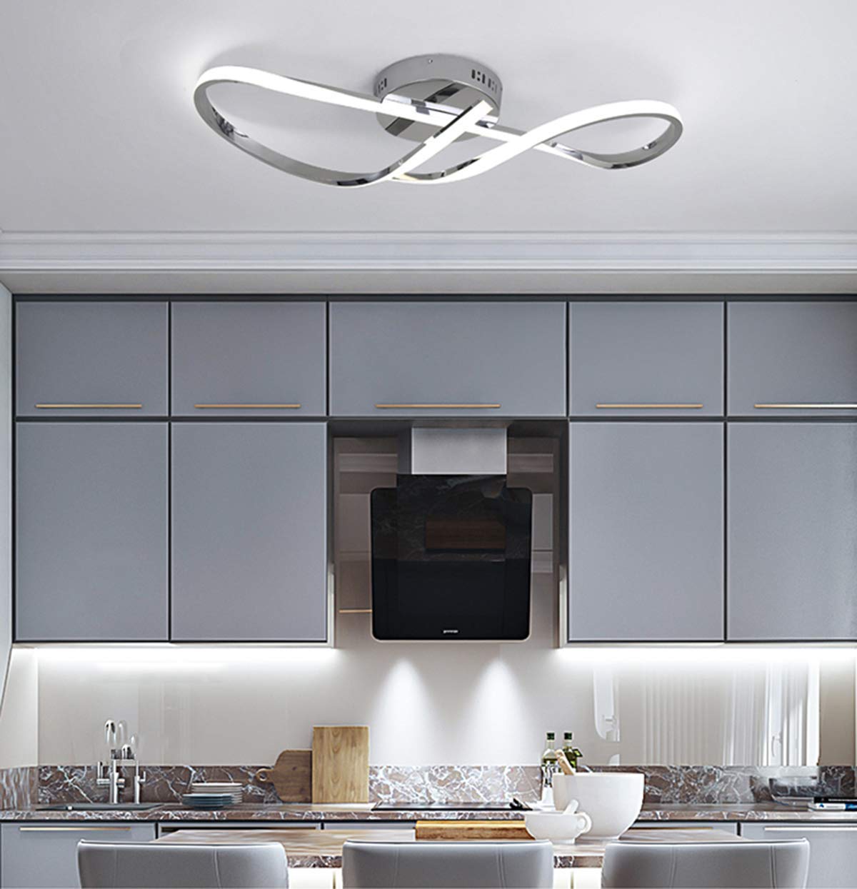 Lámpara De Techo LED First Choice Lighting – 40 Cm, Luz Cálida, Moderna Para Salón O Dormitorio