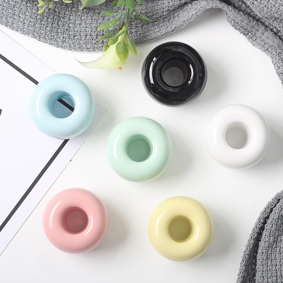 Miniatura 6 de HalfofLife Mini soporte para cepillos de dientes de cerámica para encimera de tocador de baño, soporte para cabeza de cepillo de dientes hecho a