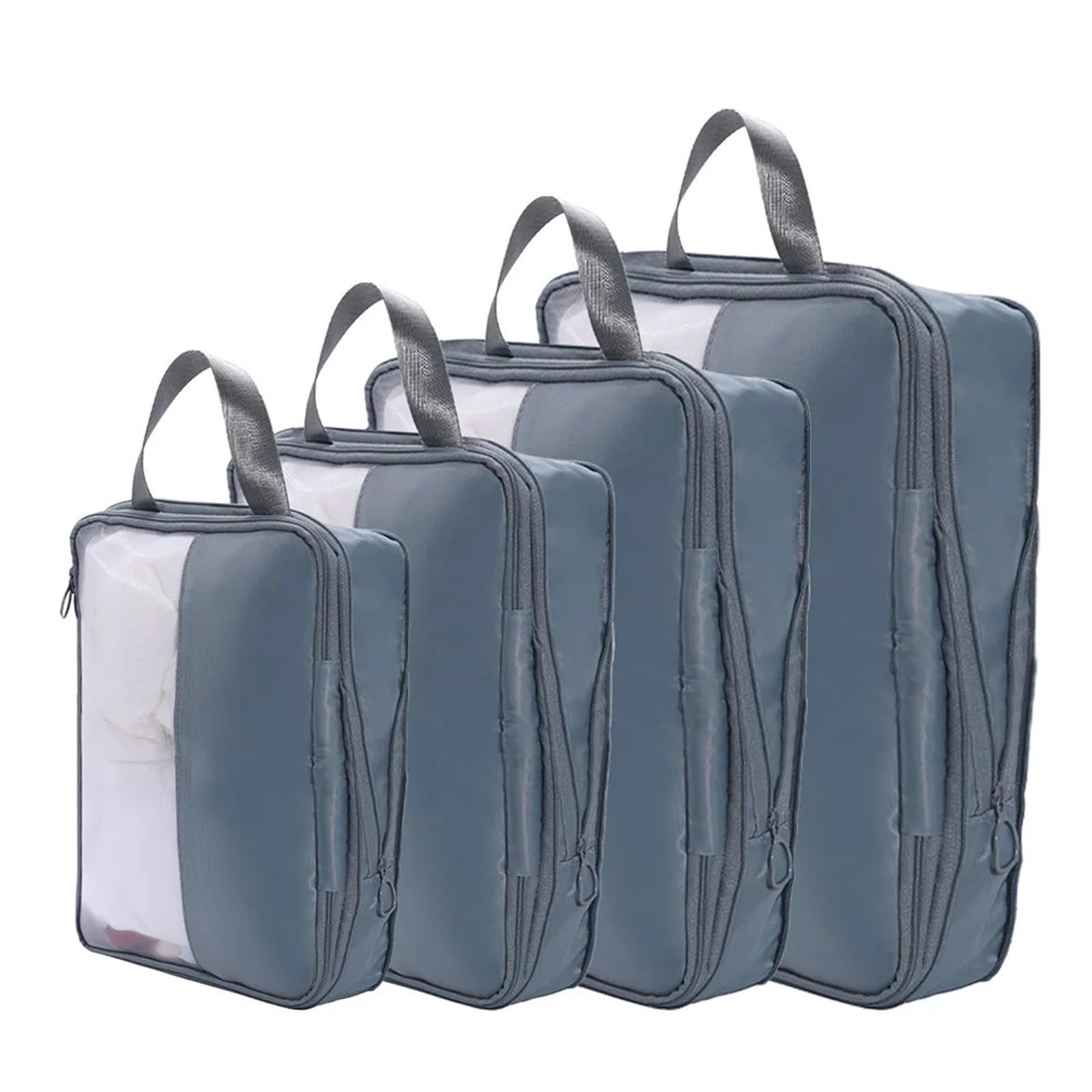 Cubi di imballaggio 4PCS Comprimibile portatile impermeabile sacchetto di immagazzinaggio