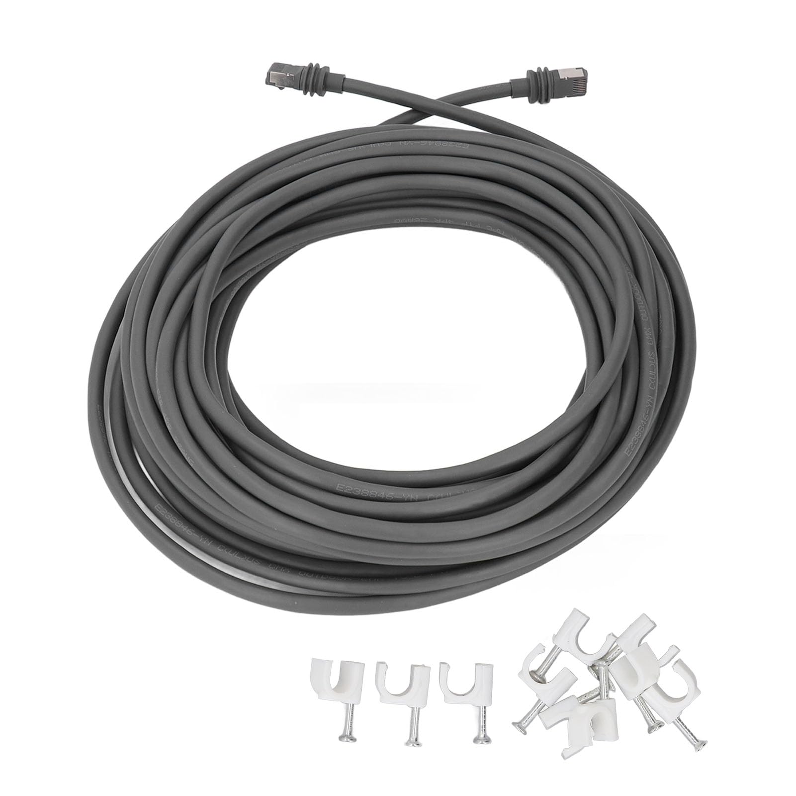 Cable de repuesto rectangular de 9 m, impermeable, de alta velocidad, para uso en Internet al aire libre, con soportes para cables