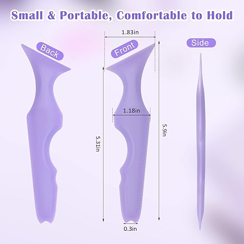 Miniatura 7 de Catcan Plantillas delineador de ojos 5 en 1 para ojos, herramienta multifuncional delineador de ojos, herramienta reutilizable de silicona para