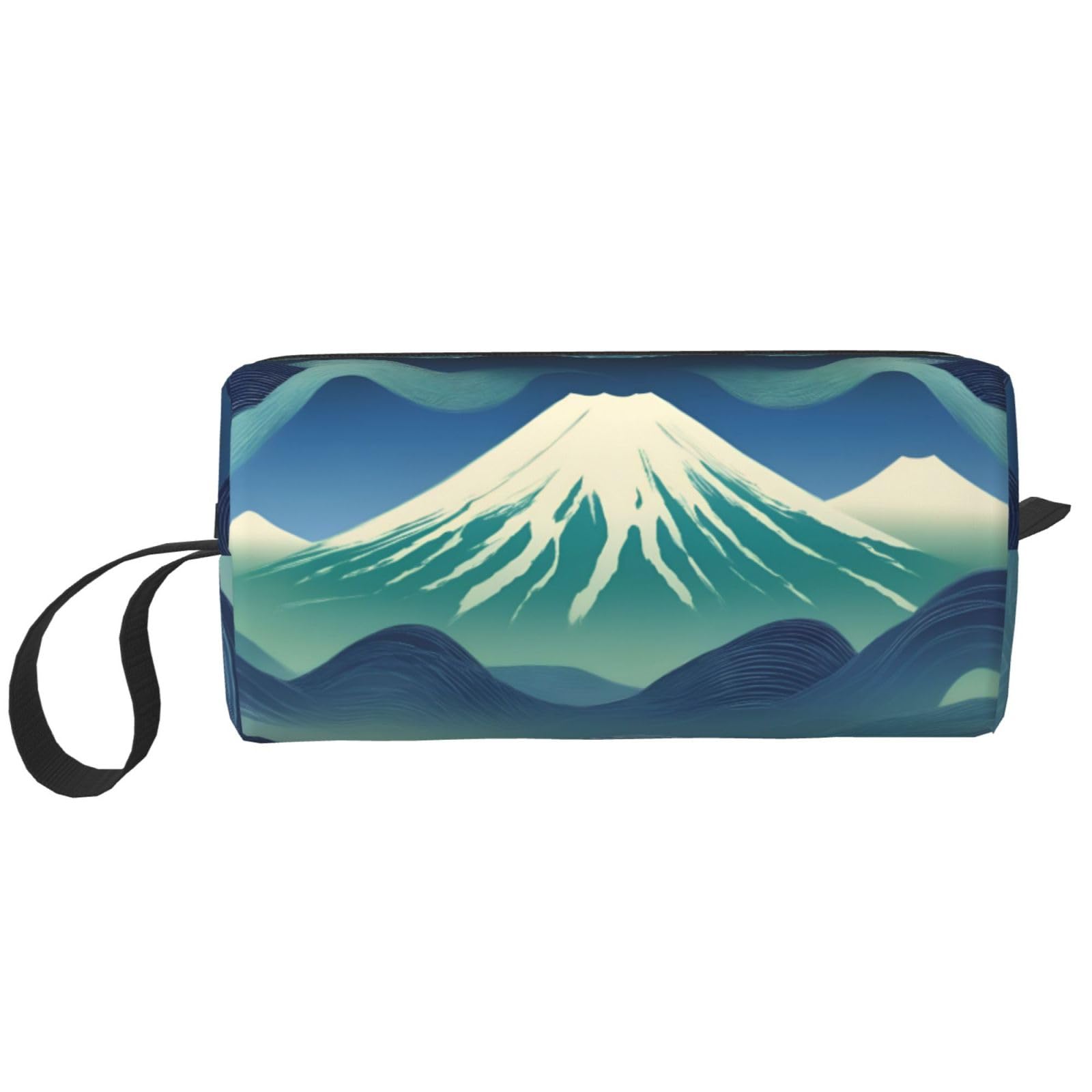 Mount Fuji Landscape Makeup Bag Small Compact Durable Travel Cosmetic Bag Organizer Oxford Fabric Impact-Resistant Multi-Purpose Storage Perfect