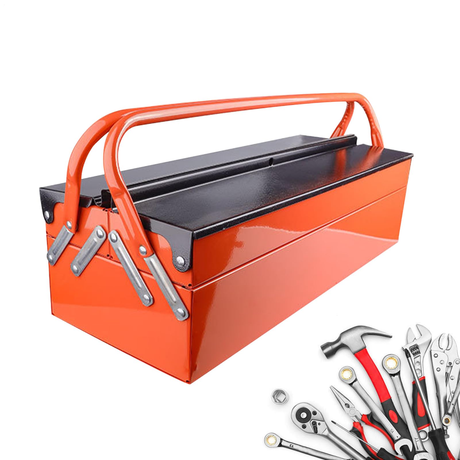 Organizzatore Per Cassetta Degli Attrezzi 3 con di Archiviazioni Multipli | Design Multifunzionale Compatto Pieghevole con Struttura Robusta per Auto Ufficio Bagagliaio Garage
