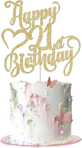 Miniatura 328 de Decoración para tarta de cumpleaños número 15 con purpurina dorada – 15 aniversario/cumpleaños – Hello 15, Cheers to 15 años, 15 & Fabulous Cake