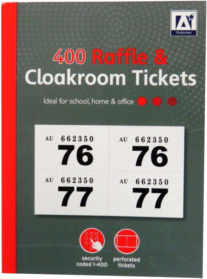 Anker International Stationary "1-400" Cloakroom Ticket