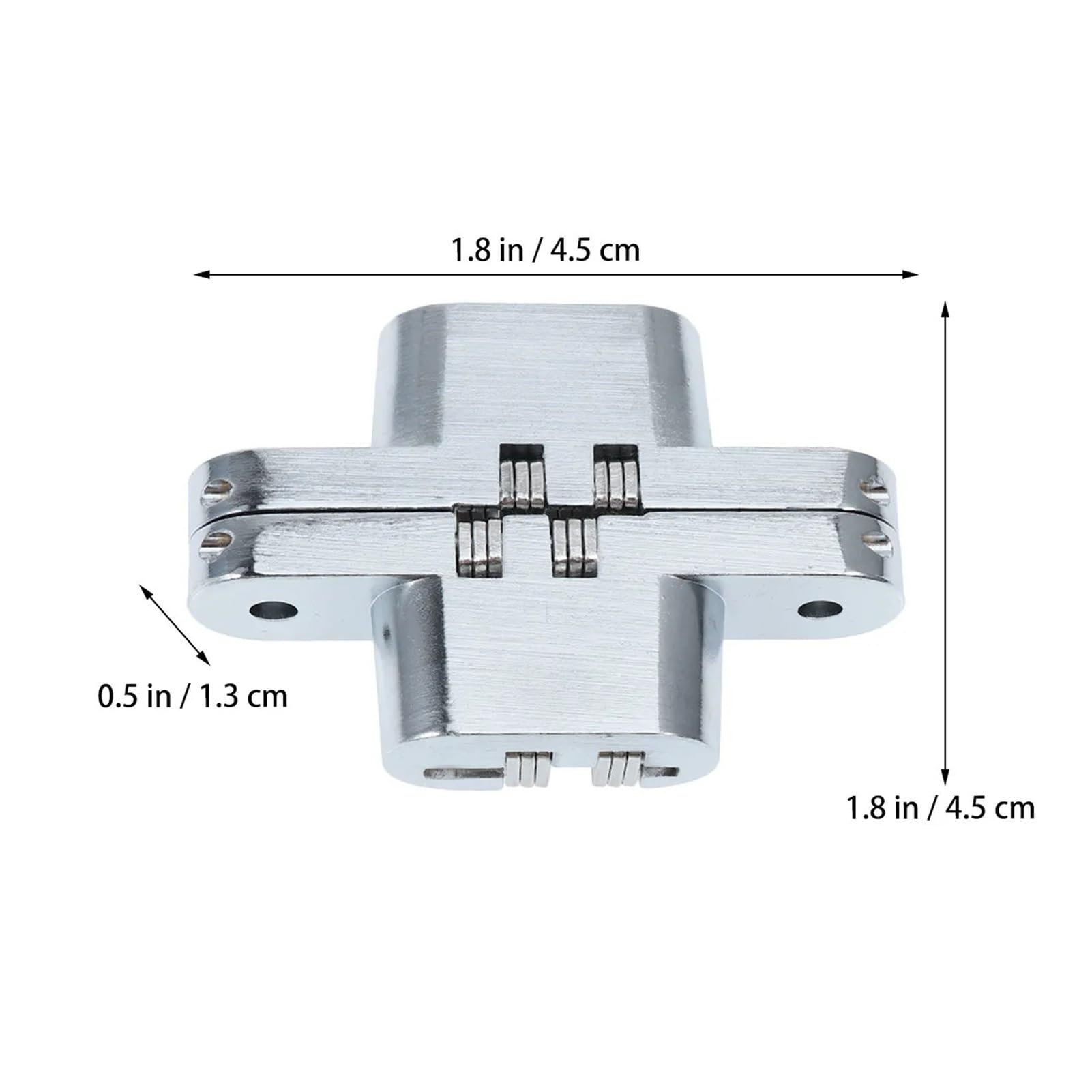 Bisagra de puerta plegable oculta en cruz acero inoxidable | Bisagra de puerta plegable de acero inoxidable oculta en cruz de plata for puertas de madera hoteles DIY