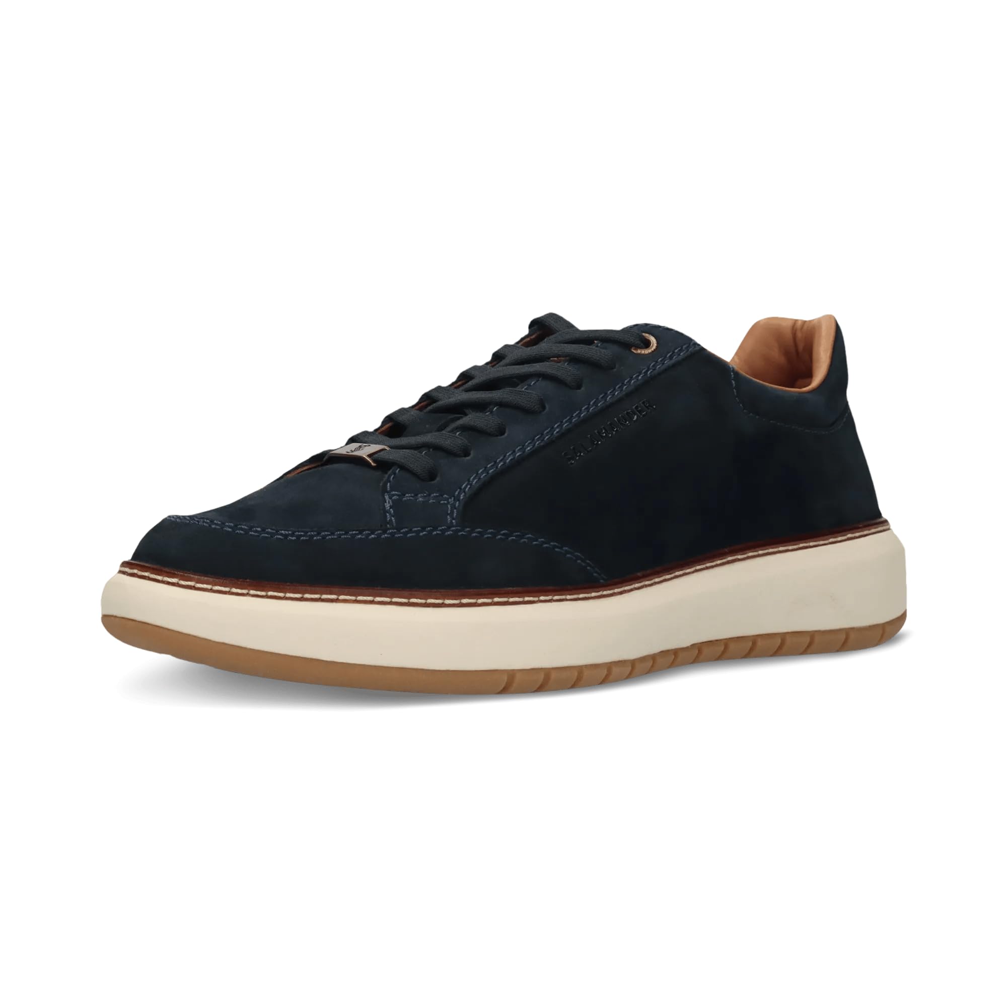 Salamander Męskie sneakersy ze skóry, niebieskie