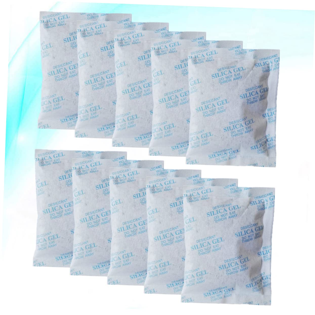 Anneome Lot de 100 Sachets Déshumidificateur Réutilisable en Gel de Silice 10g, Tissu Non Tissé pour Vêtements et Tiroirs, Contrôle D'humidité Condensation