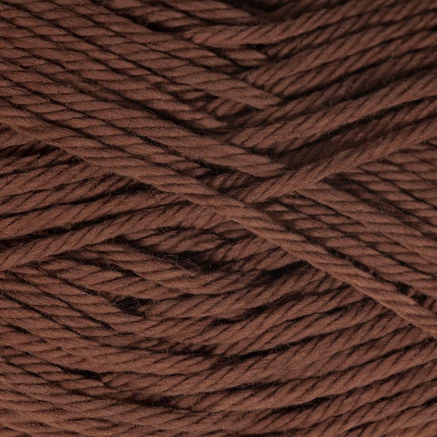 Image of Estako Royal Cotton, (4 Skeins Pack) 100% Mercerized Giza Cotton Yarn, Soft, Super Fino for Crochet and Knitting (4 x 1.76 Oz) / (4 x 137 Yrds) (5085 - Brown)